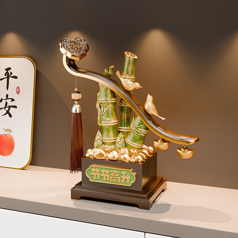 节节高升竹子摆件客厅酒柜办公室招财装饰升职乔迁开业毕业礼物