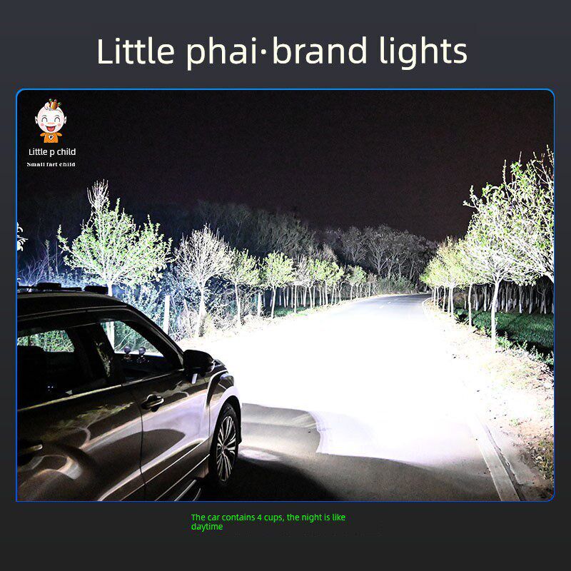 汽车灯超亮Led大灯泡卡车驾驶灯叉车挖掘机倒车灯12V24伏强光射灯