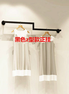 加厚铁艺服装店衣架展示架上墙挂衣架正侧挂男女童装店卖衣服货架