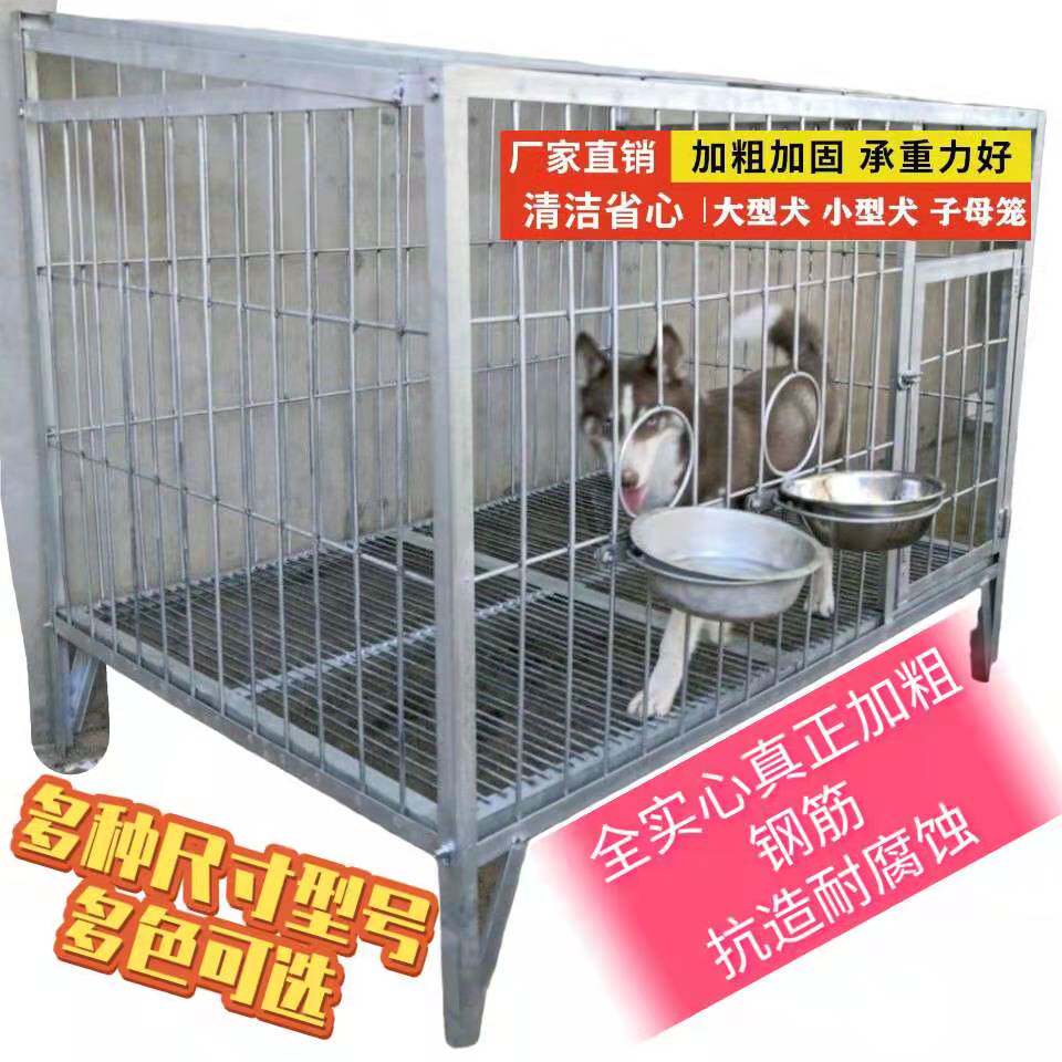 中大型犬狗笼镀锌角钢加粗钢筋狗场专用金毛边牧德牧哈士奇超大号