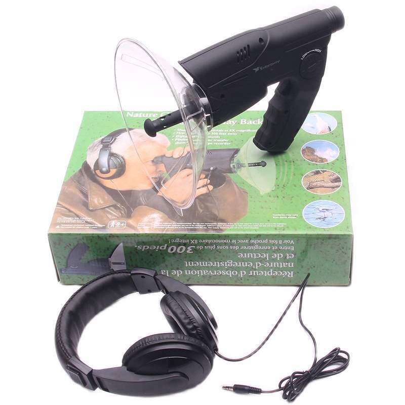 拾音器户外野生动物声音收集器听鸟器单筒望远镜8倍观鸟仪集音器