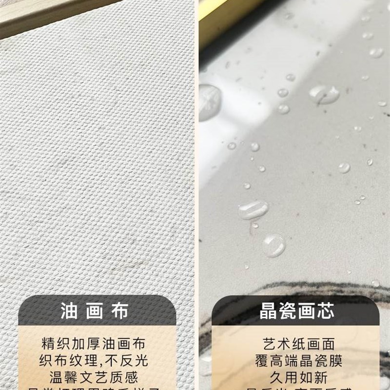 潇湘八景新中式玄关竖款装饰画四联入户玄关日式中餐厅挂画茶室画