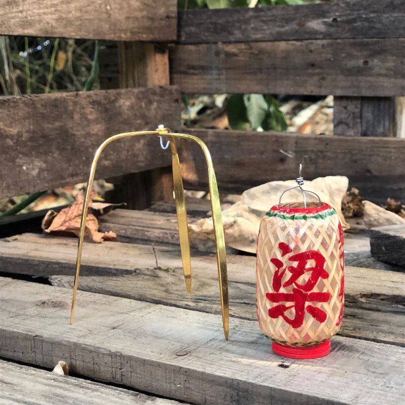 潮汕传统竹编油纸迷你小灯笼工艺品摆件创意手提车载挂饰网红手工