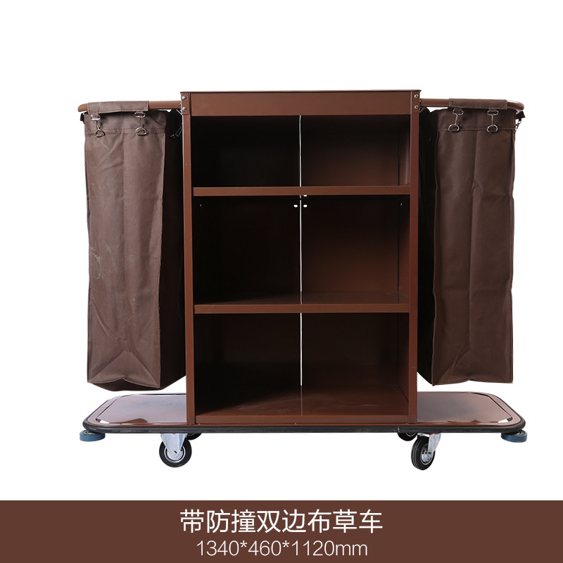 酒店单边双边客房工作车 房口车布草车 宾馆清洁服务车不锈钢推车