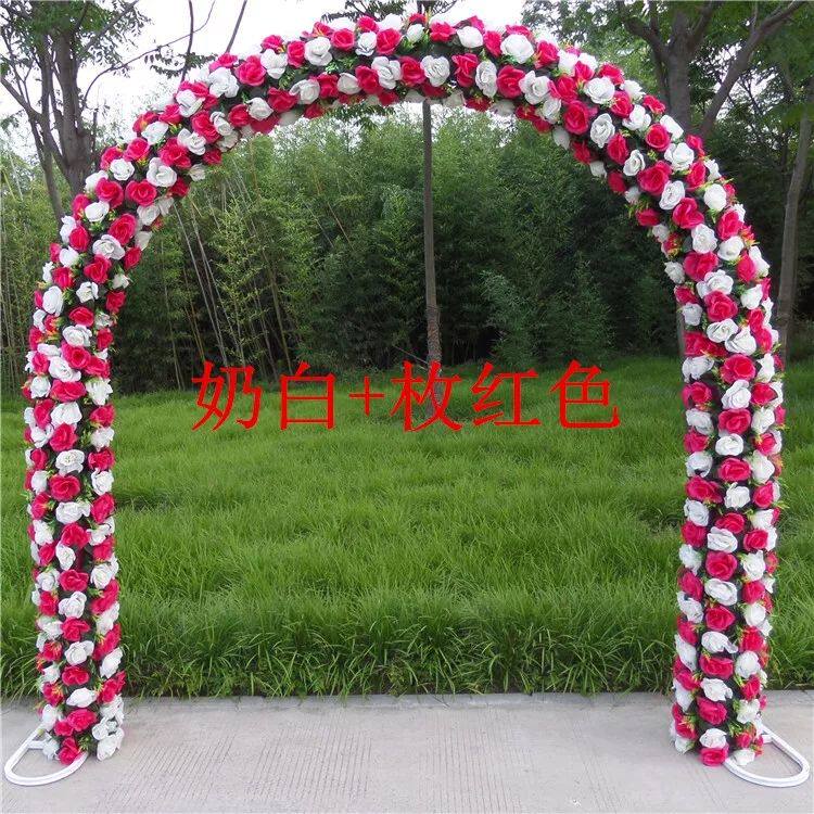 全花拱门婚庆花门玫瑰绢花拱门幸福门彩虹门开业店庆活动道具用品