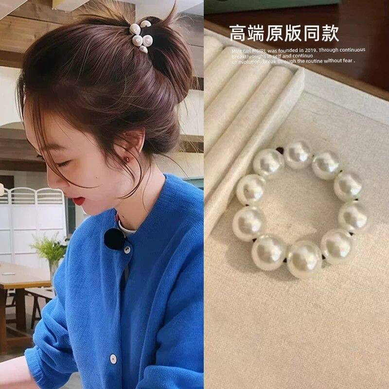 姜姜好姜妍同款珍珠发圈法式温柔气质高级感高弹力发绳2025年新款