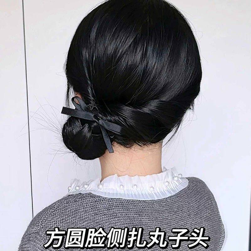 法式芭蕾风丝带蝴蝶结发夹甜美少女后脑勺侧边刘海夹发卡发饰头饰