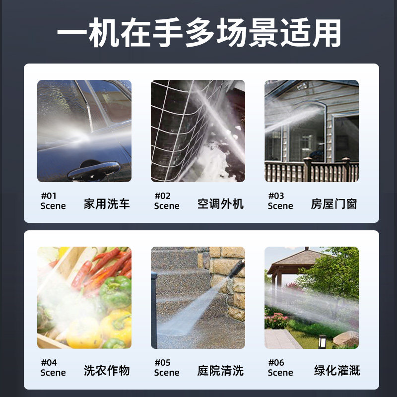 洗车机神器高压水泵家用220V大功率刷车水枪便携式强力清洗机洗地