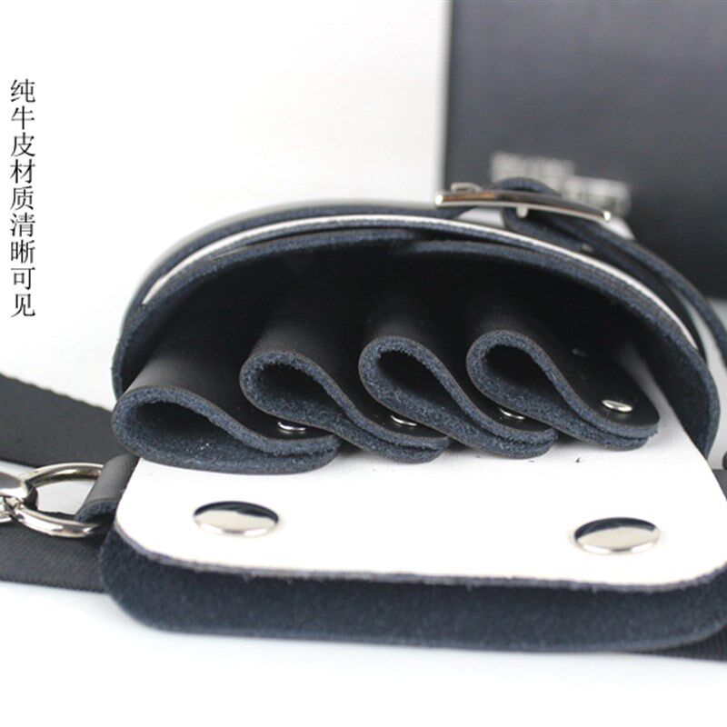 包邮优雅黑色美发工具包理发发型师剪子包腰包黑白搭配潮型黑加白