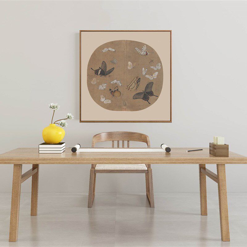 宋代花鸟画 古典禅意 中式装饰画 艺术微喷 宋小品 扇面