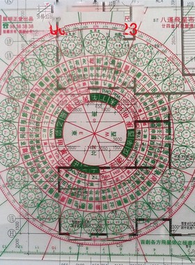 居明正堂15公分八运玄空飞星 九运飞星布局尺 立极尺 飞星透明尺