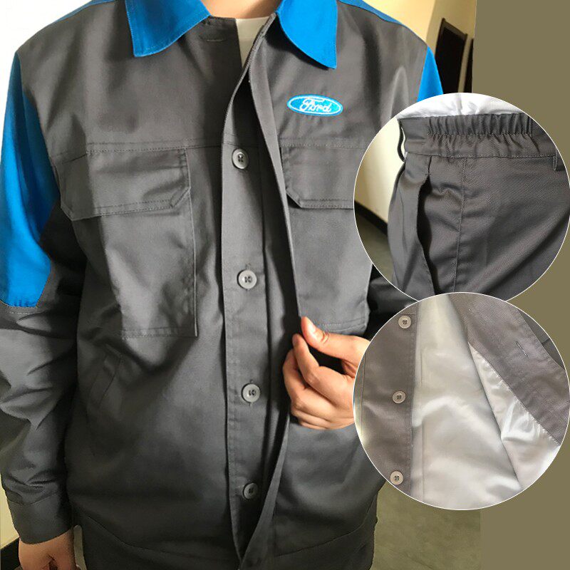 2021年新款福特4S店工作服秋冬长袖工装套装售后车间汽修服机修男