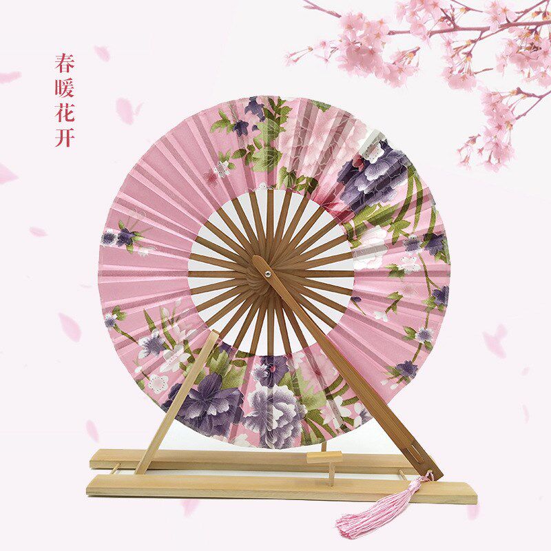 日式风车扇古风团扇随身便携折叠扇子