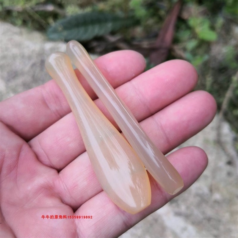 透透的羊角圆头短柄毛衣勾针柄蕾丝手钩编织工具微钩针头点穴按摩