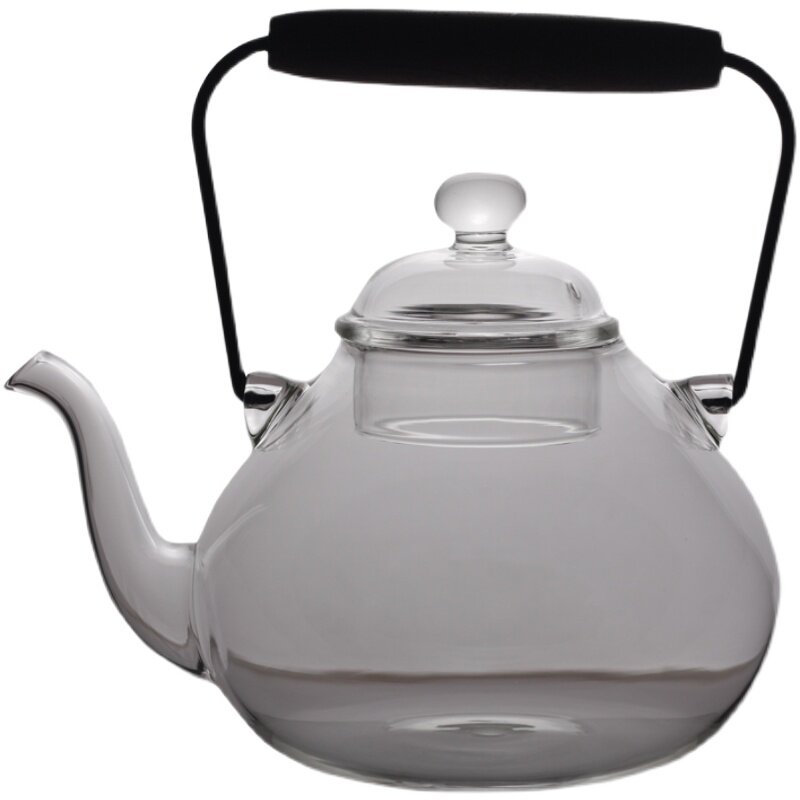 日式提梁壶 高硼硅玻璃煮茶壶煮水壶电陶炉 透明 泡茶壶
