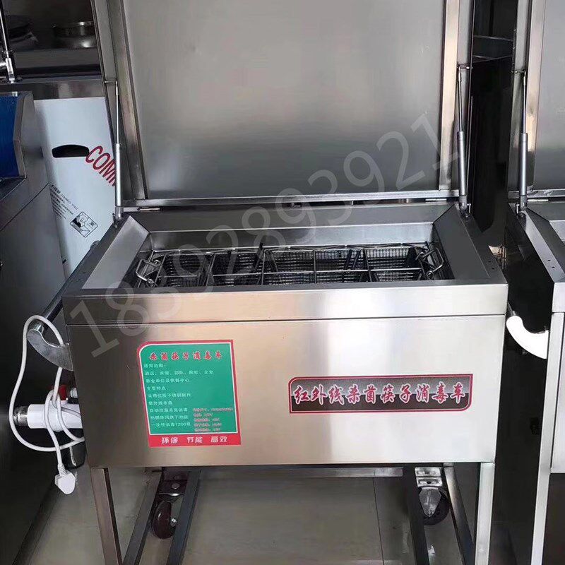 餐厅豪华款不锈钢商用筷子消毒机红外线杀菌消毒车食堂餐具消毒车