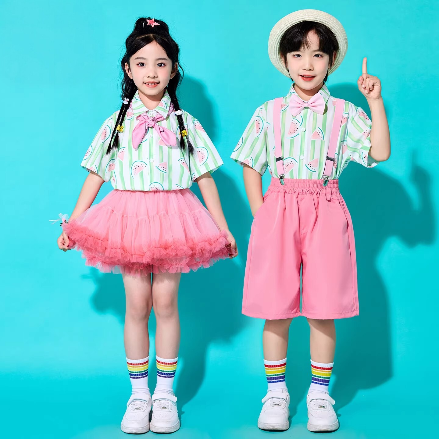 六一儿童表演服装幼儿园蓬蓬裙小学生运动会合唱入场啦啦队演出服