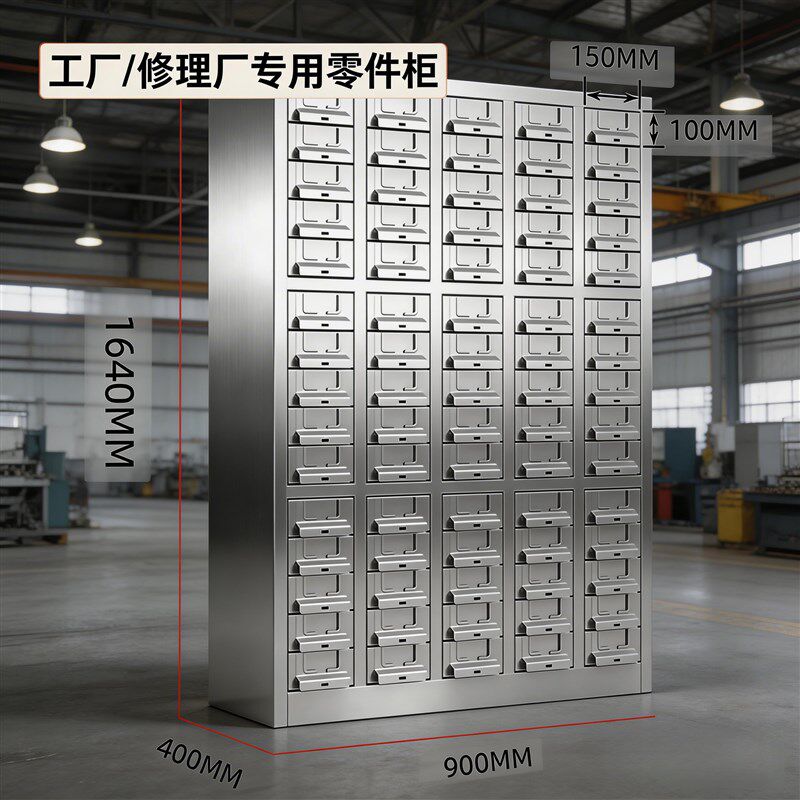 304不锈钢抽屉式零件柜五金螺丝刀具收纳整理分类储物柜支持定制