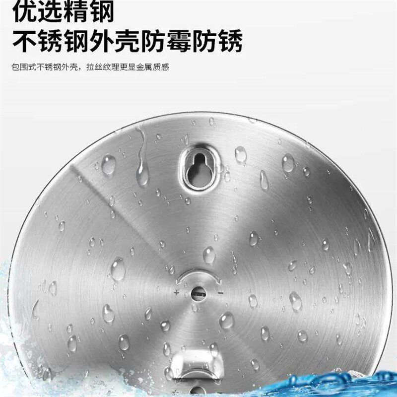 温度计家用室内外高精度带夜光温湿度计不锈钢工业仓库精准免电池