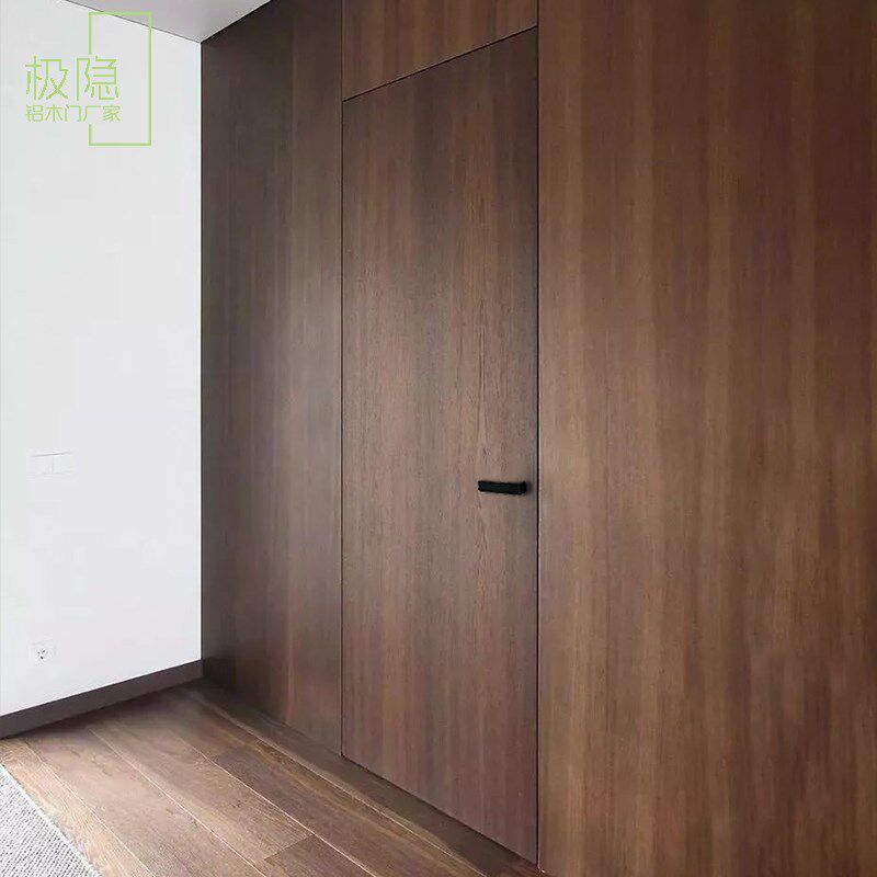 隐形门暗门刷漆涂料门无框门极窄边框室内铝蜂窝木门极简卧室房门