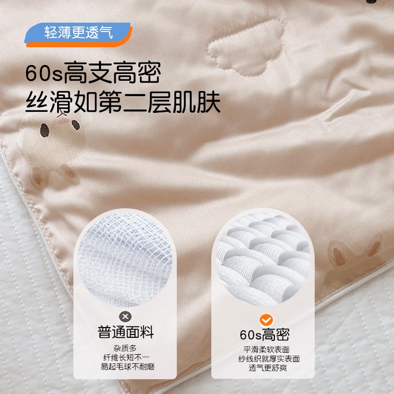 天丝印花卡通空调夏凉被儿童A类可水洗夏季被子幼儿园薄款小被子