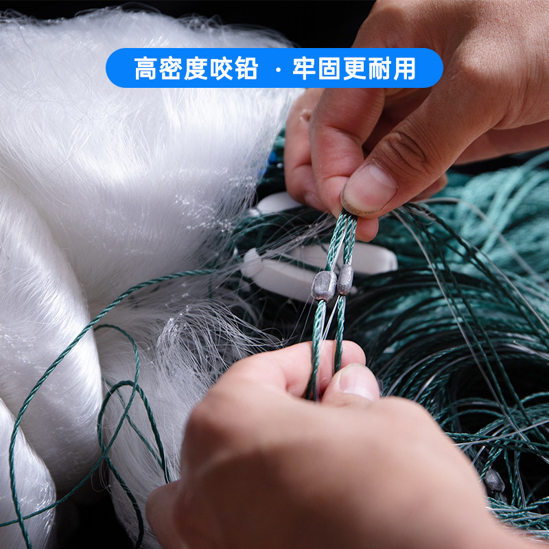 0.25加粗加强丝网渔网粘网三层沉网捕大鱼网鲫鱼鲤鱼鲢鳙挂子刺网