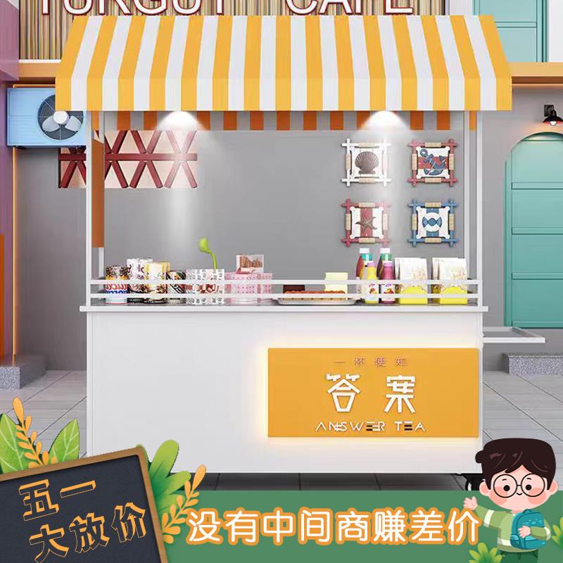 热销网红铁艺餐车摆摊小推车夜市商场超市促销台售货车移动小吃摊