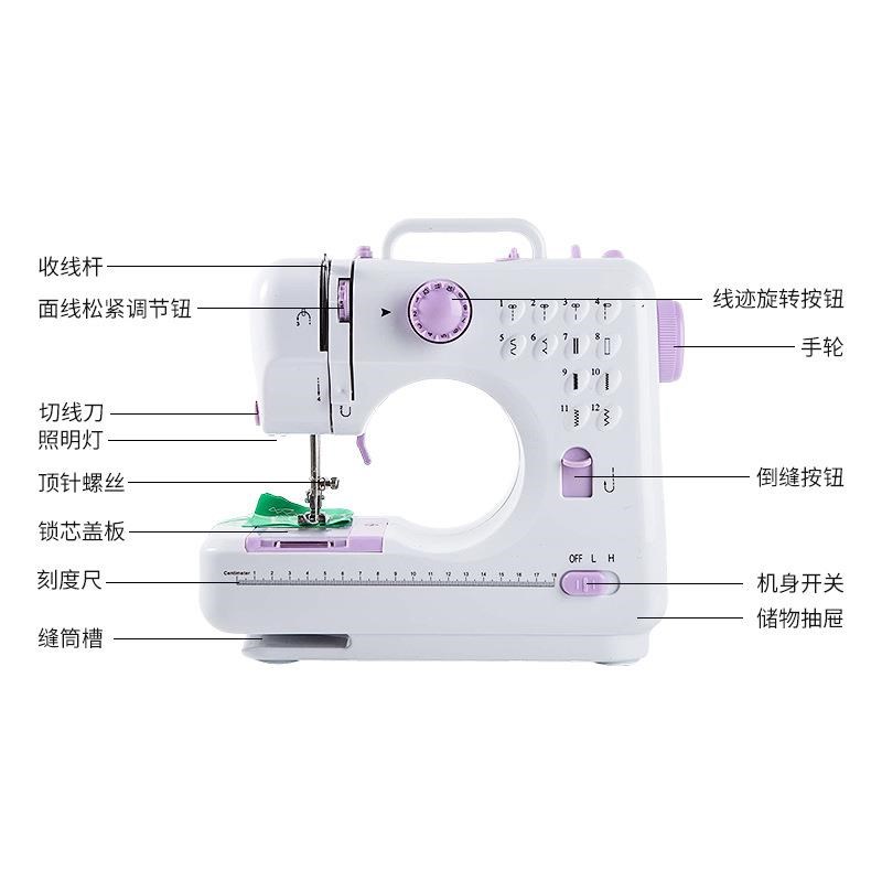厂家多功能家用小型电动缝纫机吃厚迷你缝纫机跨境爆款便携式