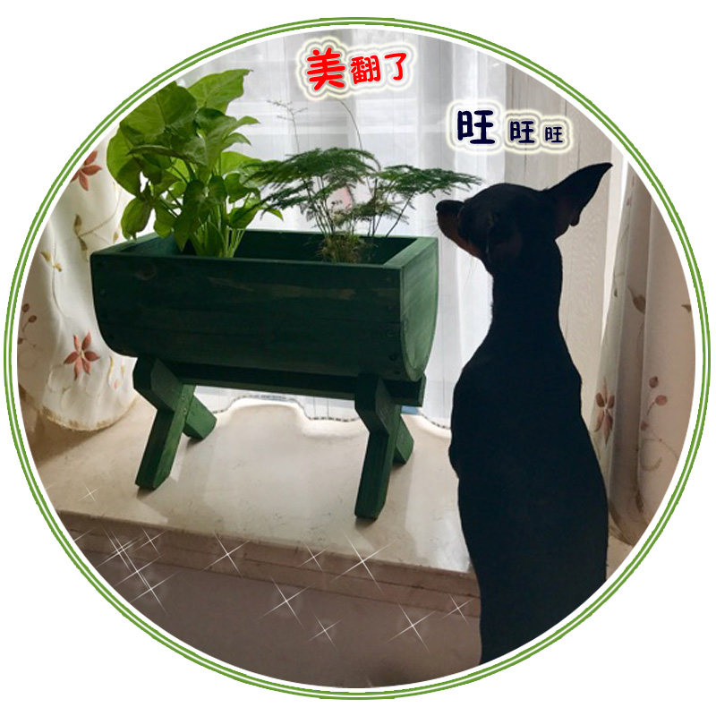 防腐木花盆长方形木桶花架碳化木花槽个性木质多肉花盆种菜盆窗台