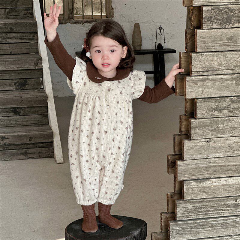 女宝宝衣服背带裤婴儿秋冬装超萌两件套装洋气冬季加绒婴幼儿一岁