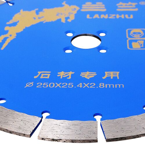 兰竺石材切割片250墙槽混凝土锯片花岗岩干切金刚石云石机角磨机