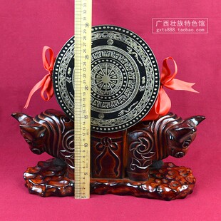 广西铜鼓 壮族文化遗产手工铸造大铜鼓 办公室摆件民族特色礼品