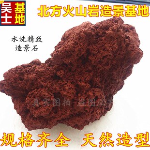 红色火山石 大块造景装饰 鱼缸培菌火山岩玄武岩净水过滤一物一拍