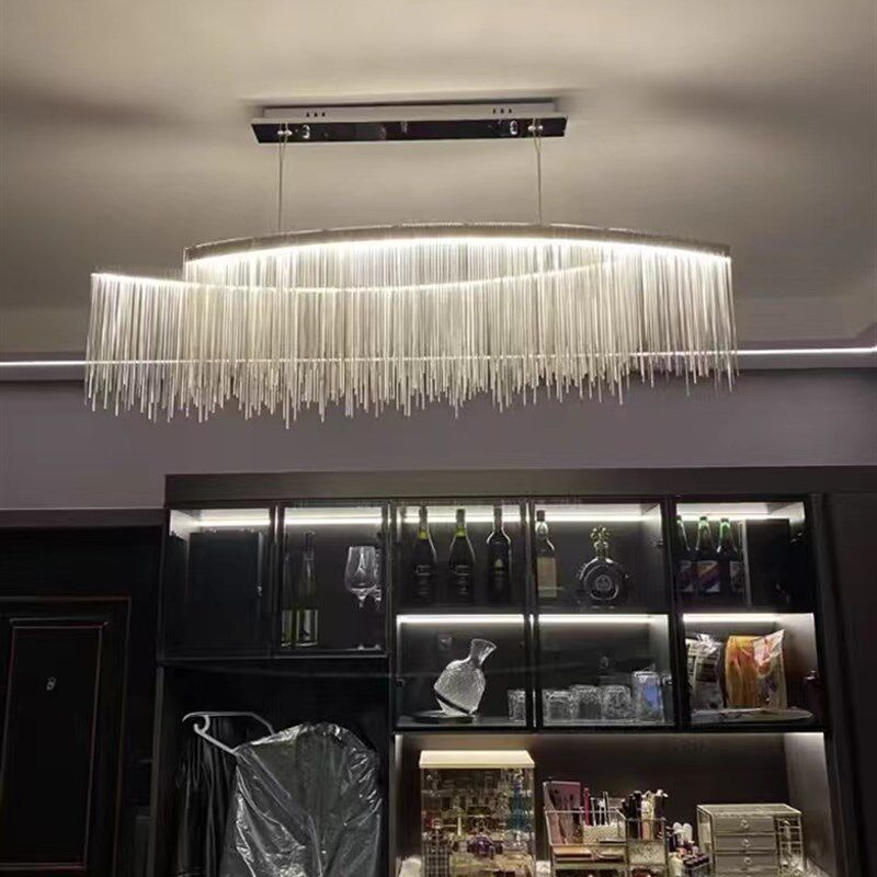 客厅流苏吊灯轻奢网红卧室餐厅女装店服装店吧台前台收银台装饰灯