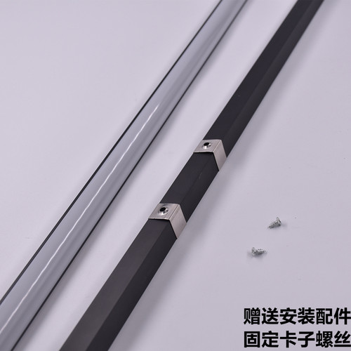 220VLED超亮黑色V型直角线条灯橱柜展柜货架装饰三角形条型灯