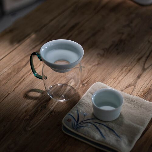 日式高档仿生公道杯玻璃耐高温茶海分茶器倒茶器简约公杯办公家用