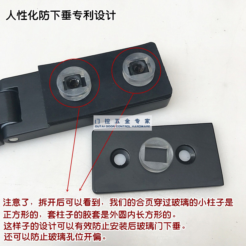 钢化玻璃门合页不锈钢浴室夹铰链淋浴房固定配件180度90度卫生间