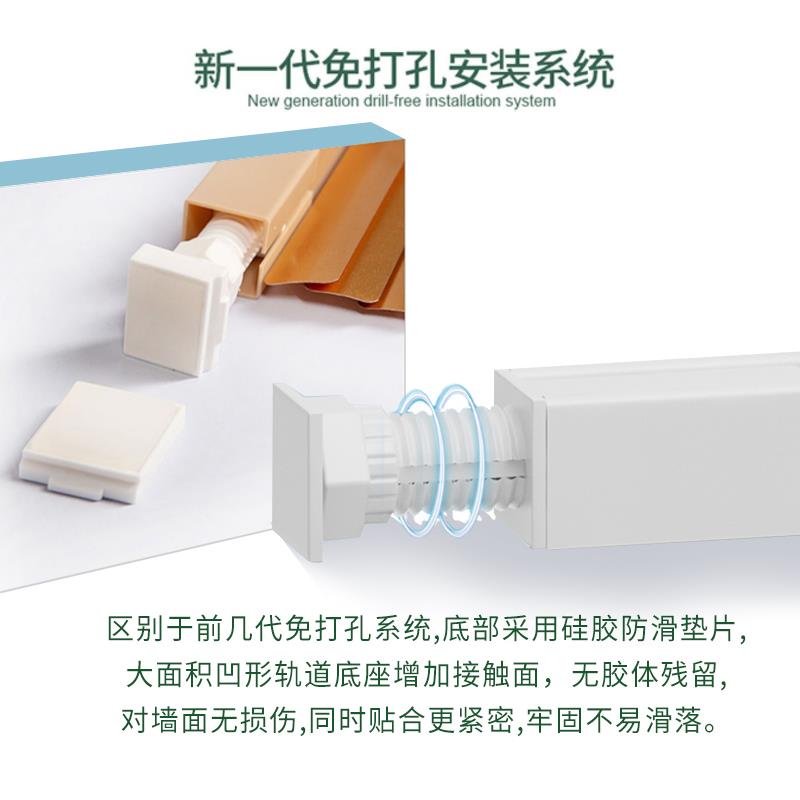 隐孔款哑光白色铝百叶帘 免打孔铝合金百叶窗帘 家用浴室遮光百叶