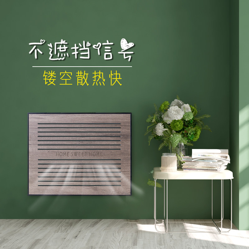 电表箱装饰画弱电箱装饰网线盒遮挡配电箱左右推拉式2021新款实木