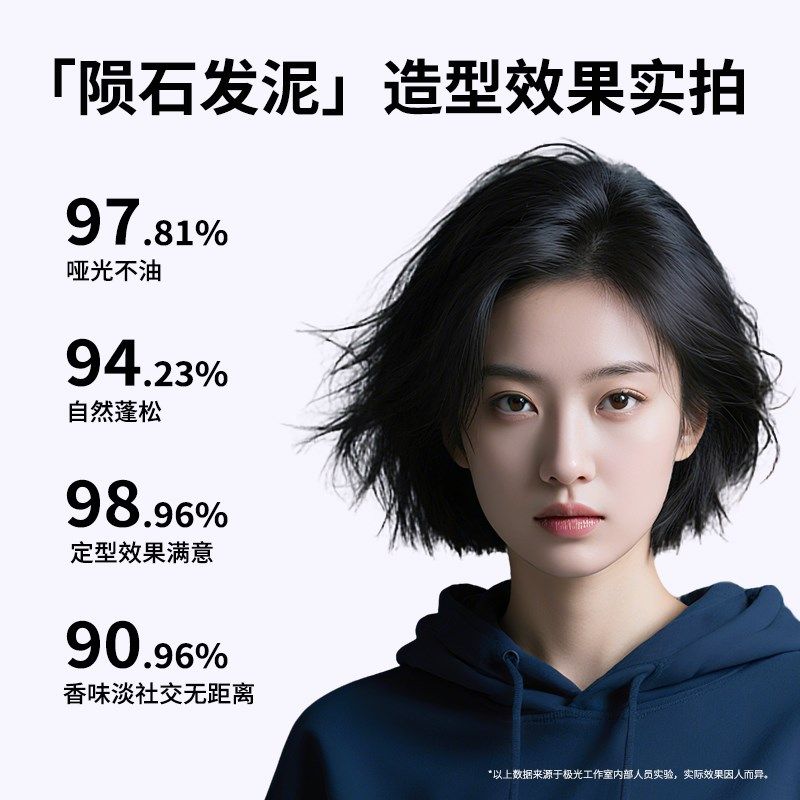 极光软发泥女士专用蓬松定型发蜡短发打理神器自然发胶喷雾造型膏