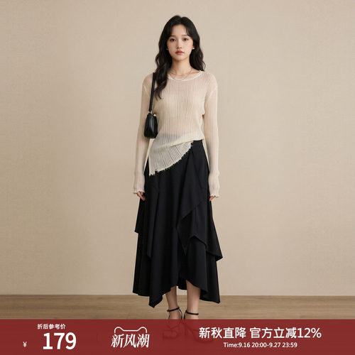 西町村屋休闲文艺羊毛针织衫