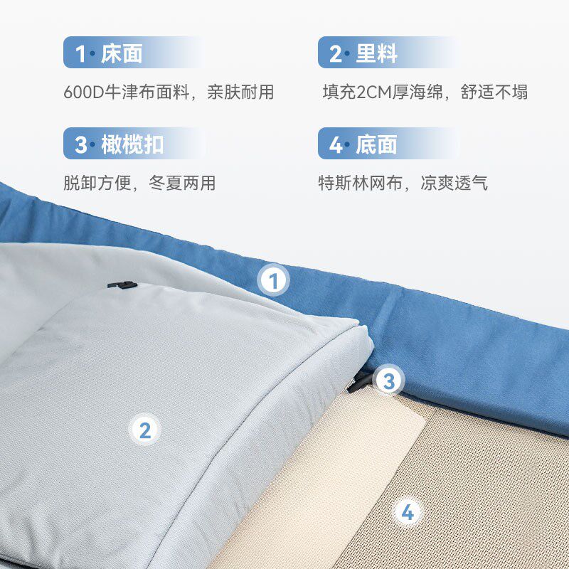 耐维办公室午休折叠床单人午睡床躺椅折叠医院陪护行军床午休神器
