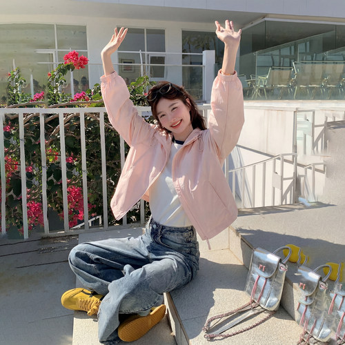 连帽防晒短外套女夏季新款