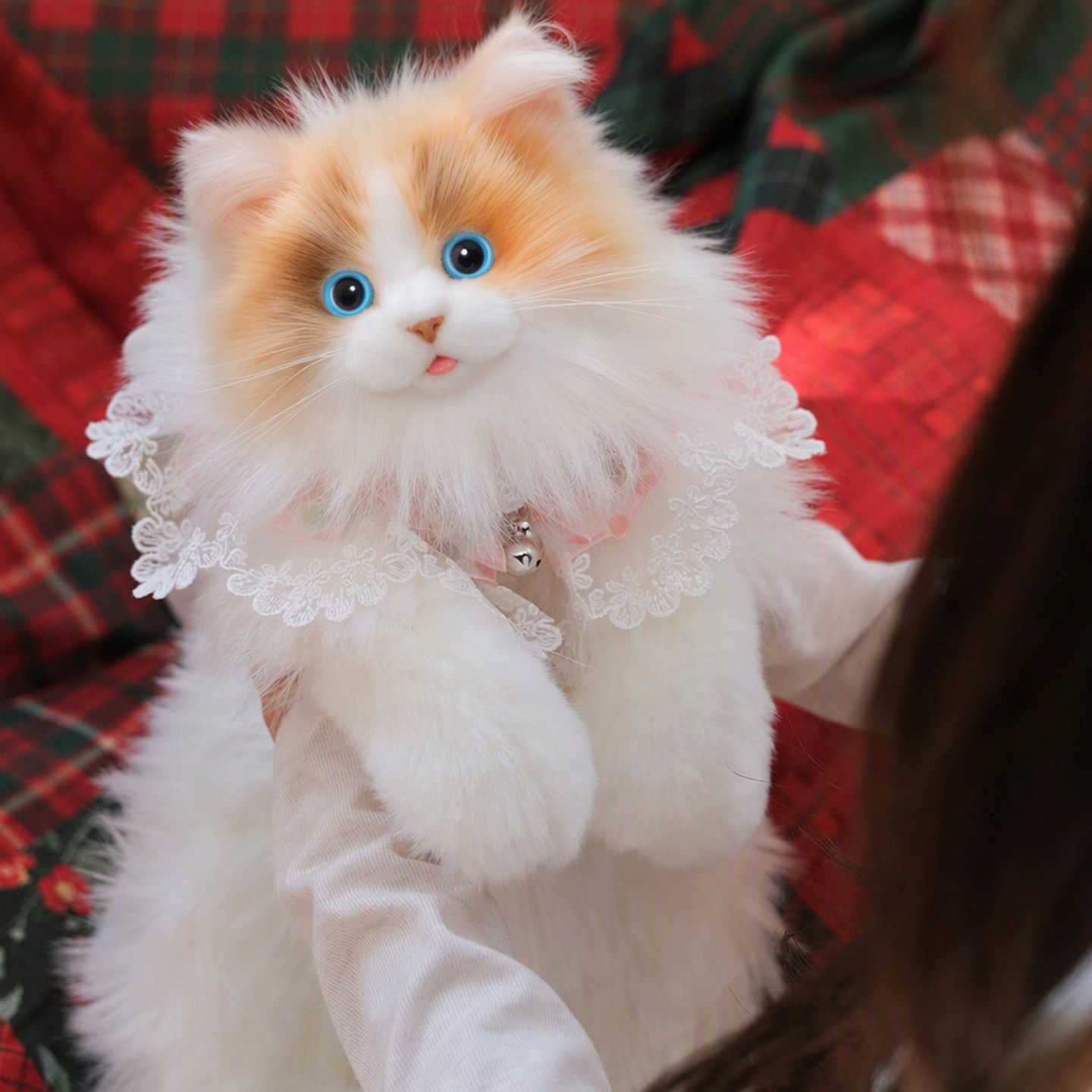 仿真猫咪毛绒玩偶可随意变换姿势