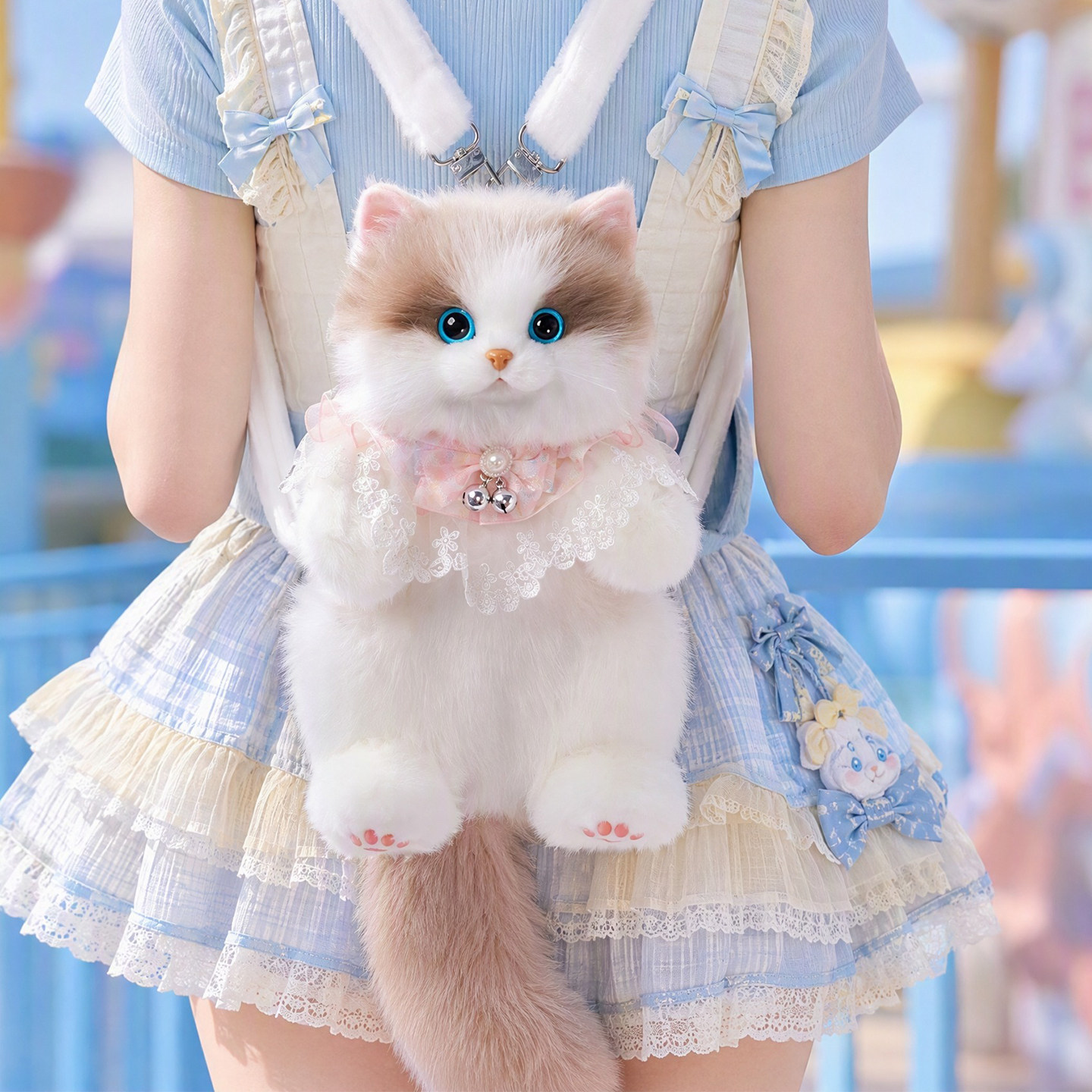 仿真小猫咪玩偶背包精美礼盒装
