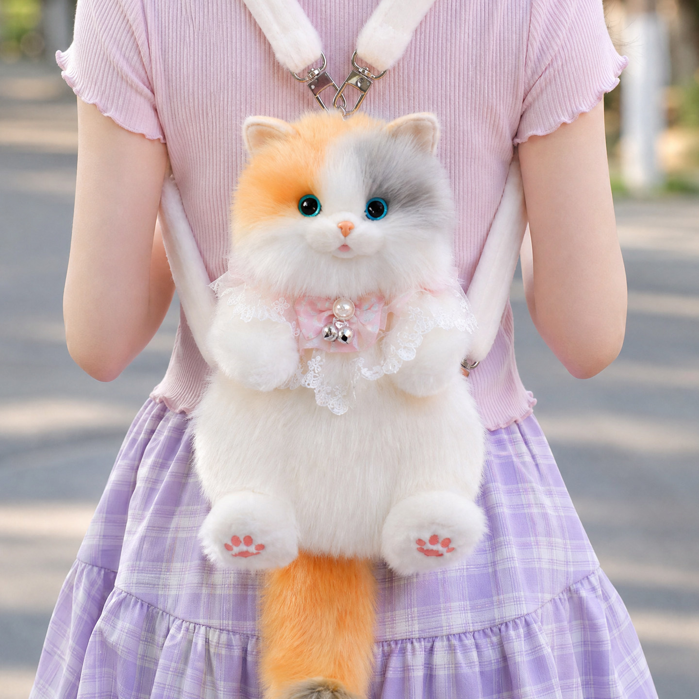 仿真小猫咪玩偶背包精美礼盒装