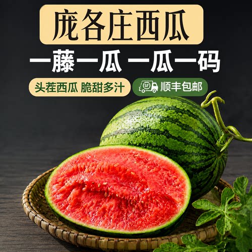 北京大兴庞各庄小西瓜袖珍品种迷你L600西瓜当季新鲜水果整箱包邮