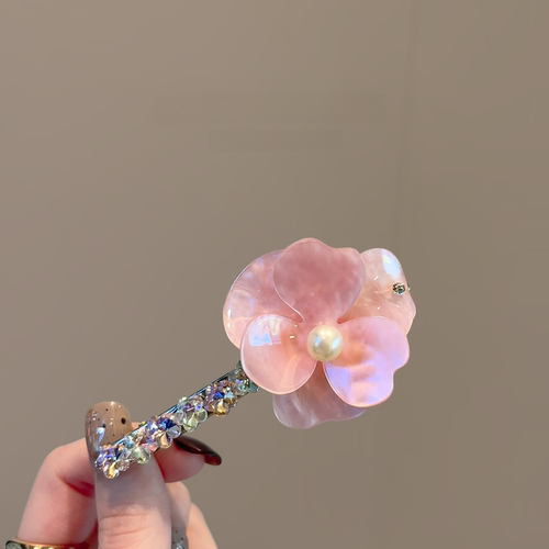 【玫瑰果冻】醋酸花朵珍珠鸭嘴夹