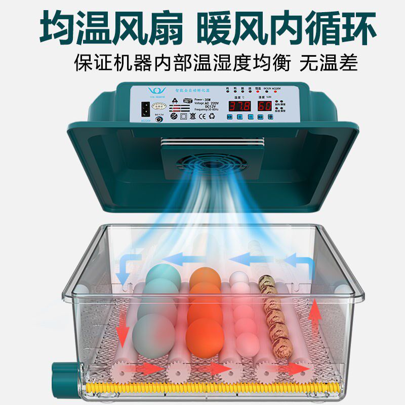 全自动智能孵化机家用孵化器孵鹅鸭鸽子鹌鹑芦丁孵小鸡山鸡的机器