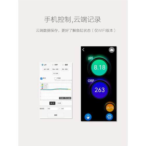 斯玛莱在线鱼缸水质检测仪高精准ORP PH 温度监测设备电极探头